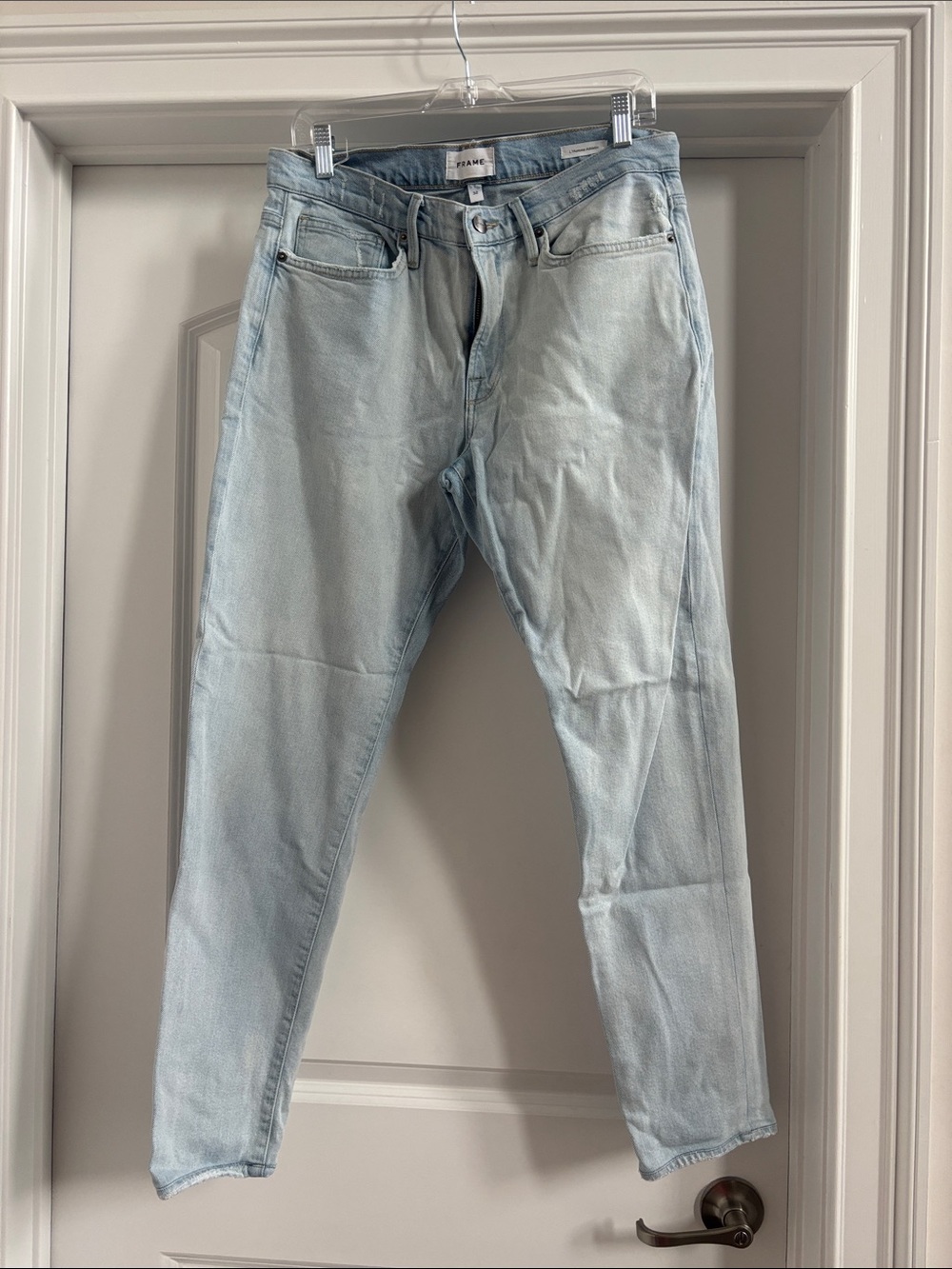 Frame Denim Slim Men's Jeans in Light Blue Wash